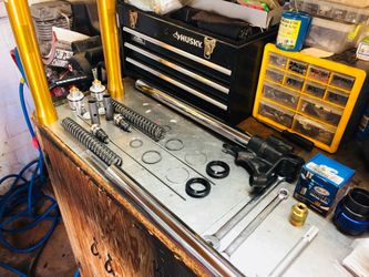 Fork seals chain and sprockets oil change