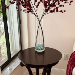 Round Wooden End Table