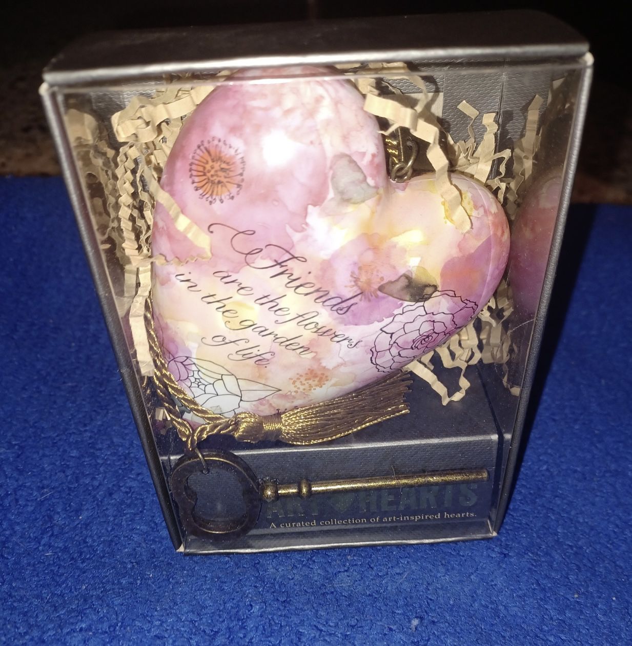 NEW IN BOX 3D DEMDACO ART HEARTS- FRIENDS ARE THE FLOWERS IN THE GARDEN OF LIFE 
