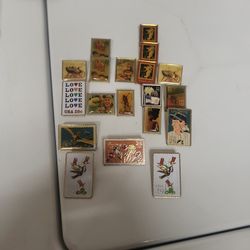 19 Metal U.S. Stamp Pins