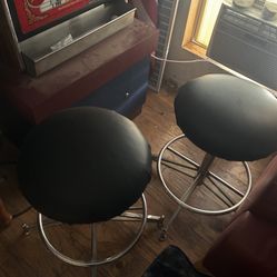 Black Upholstered Stools