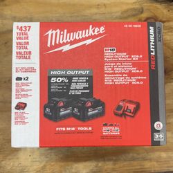 Milwaukee M18 High Output Starter Kit with Two 6.0 Ah Battery and Charger