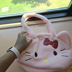 Hello Kitty Pink Plush Purse – Cute & Soft! #1