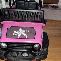 Kids Pink Powered Jeep 