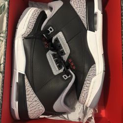 Jordan 3 Black Cements Size 6.5 GS