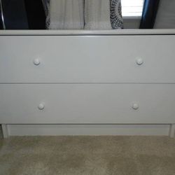 Ikea White 2 drawer Dresser - $15

