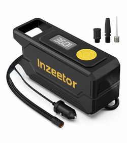 Inzeetor 150 PSI Tire Inflator Portable Air Compressor, 12V DC Auto Shutoff Air Pump with Digital Pressure Gauge