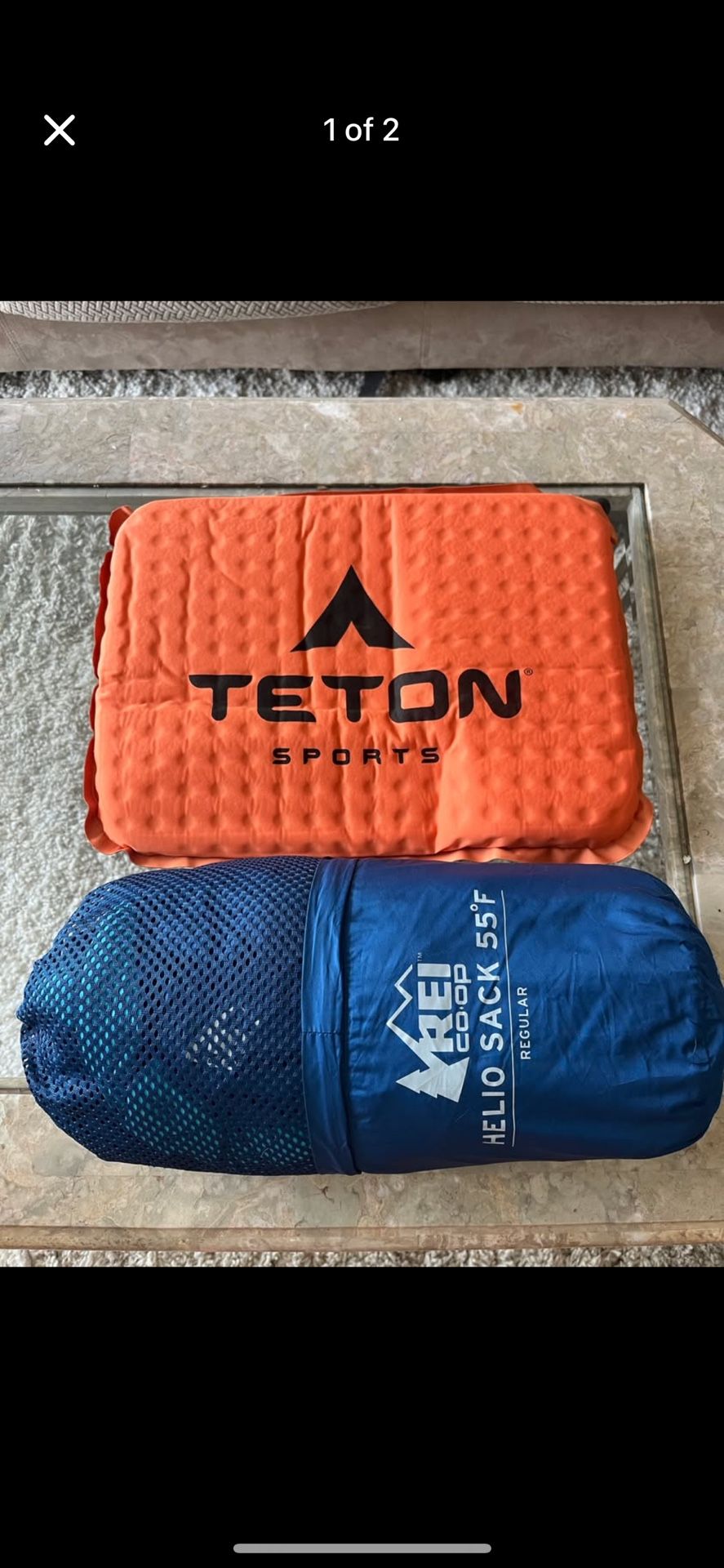 TETON Sports Pad and REI Co-op Helio Sack sleeping bag