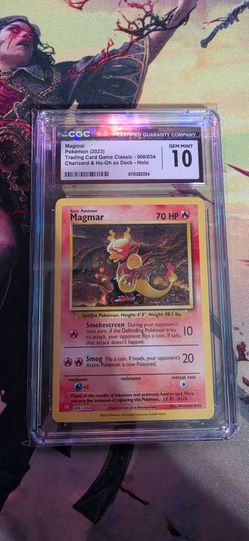 Magmar CGC 10 Gem Mint Holo Pokemon Card
