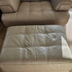 Leather Bernhardt Sofa Matching Chair With Ottoman 