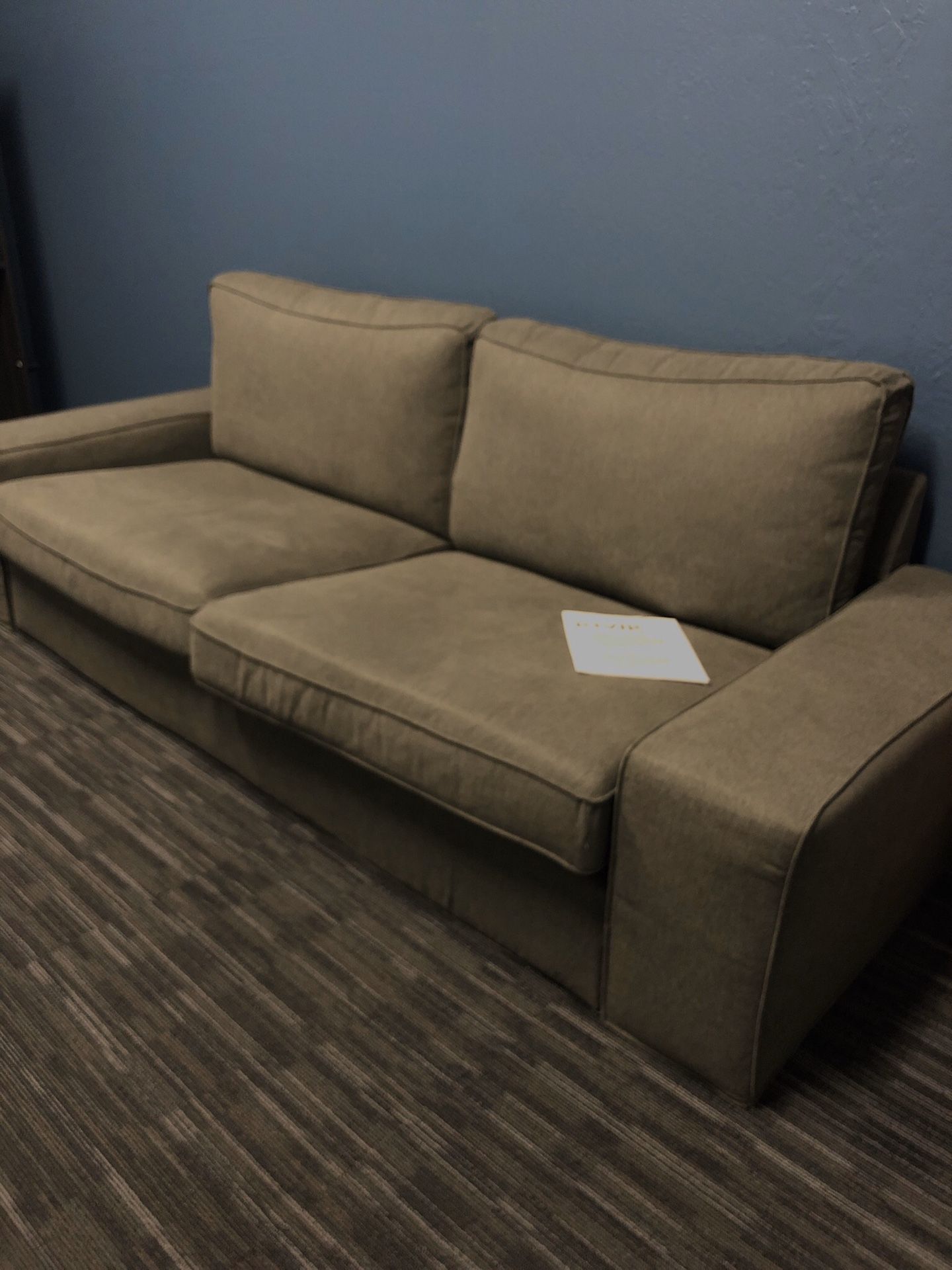 IKEA Kivik couch in gray-green