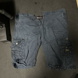 Men’s Blue Cargo Shorts Size 38