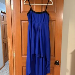 Blue And Black High-Low Dress
