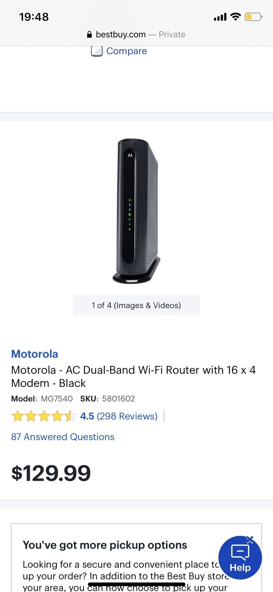 wifi router + modem