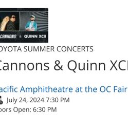 Cannons And QuinnXCII Tix - 2nd Row Center Circle