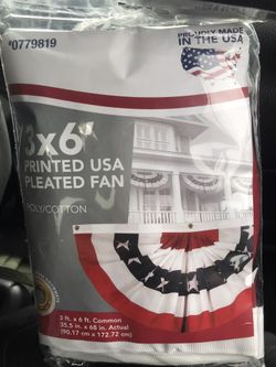 Printed USA Pleated Fan/ Bunting