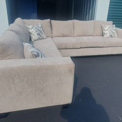 Brand New Byers Market Atlantis Putty 2pc Full Length Sectional (4 Colors In Stock)
