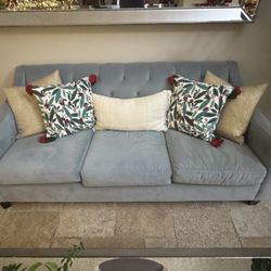 🔥 MAXHOME Light Blue Sofa – Like New! 🛋️✨