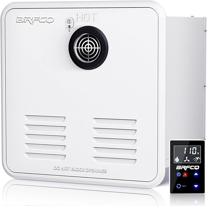NEW IN BOX RV Tankless Water Heater, 55000 BTUs RV Instant Hot Water Heater with 15 * 15 inches Door & Remote Controller, DC 12V MAX 3.9GPM, Propane G