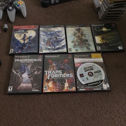 PS2 games (kingdom hearts, transformers, etc.) for all but can be sold separately.