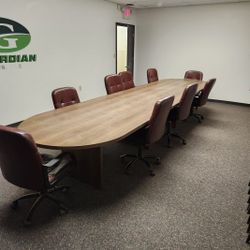 Conference Table, Like New! 9 Chairs