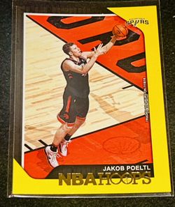 Jakob Poeltl Yellow Parallel SP 2018-19 Hoops