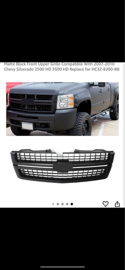 Silverado matte black hd grille