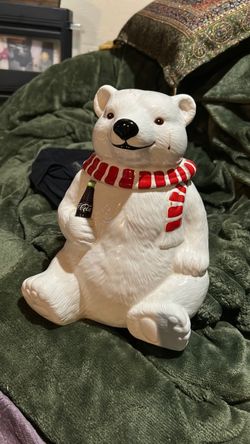 Vintage Coca-Cola Polar Bear Cookie Jar Authorized Coca-Cola Collection 1994
