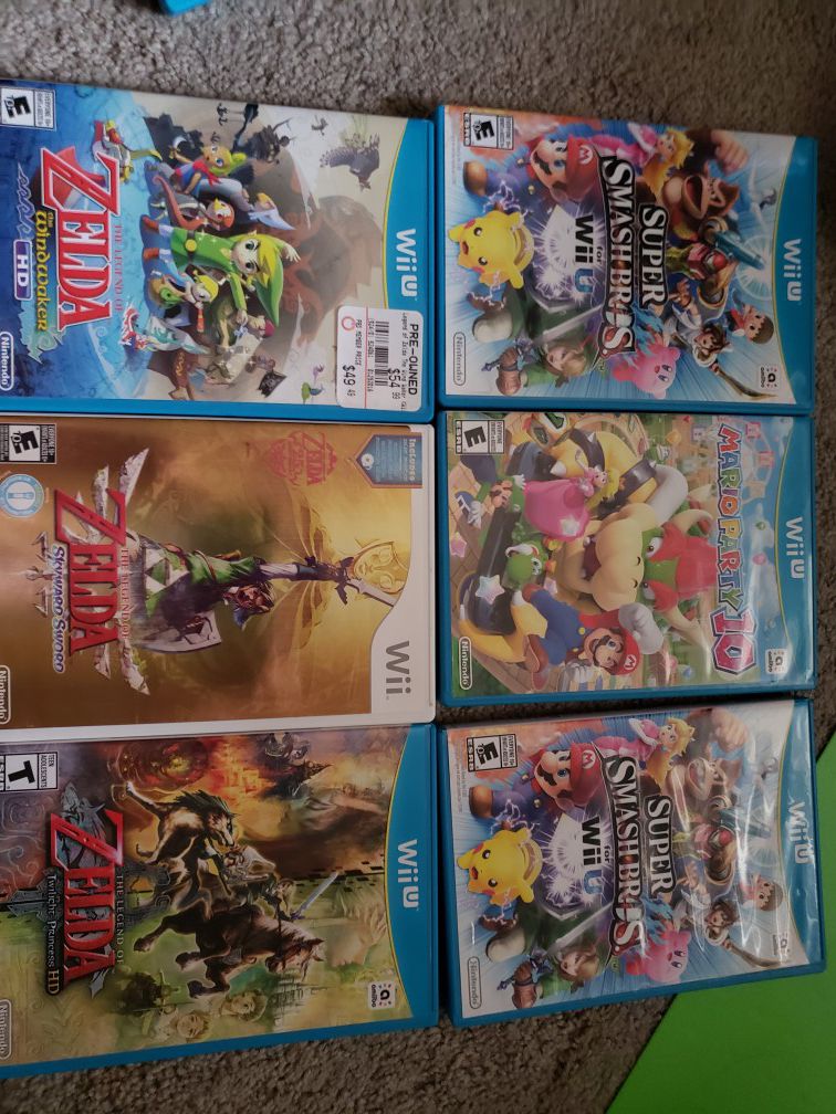 Wii games zelda Mario splatoon and more!