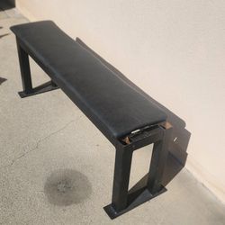 Black Weight Bench Press  4ftx11"x17" Heavy Duty Sturdy Flat