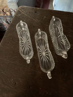 Crystal glass silverware holders