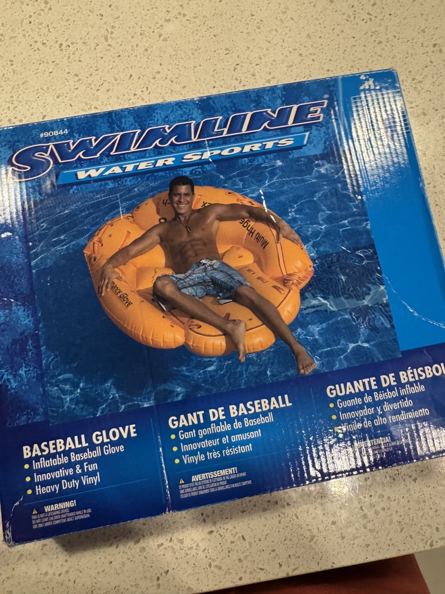 Swimline Baseball Glove Float Swimming Pool Inflatable Float Lounge NWB
