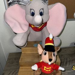 DUMBO And TIMOTHY DISNEY PARKS Plush Toy Stuffed Animals Authentic