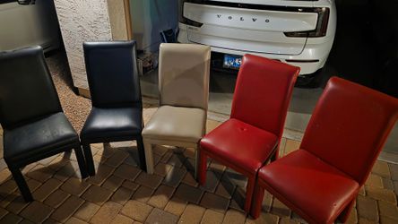 Italian leather dinning chairs