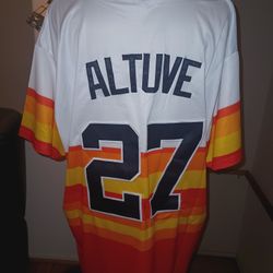 Jose Altuve Baseball V Neck Jersey 2XL 