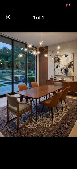 MCM Walnut Dining Table + 6 Chairs + Free Delivery