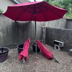 Red Umbrellas 