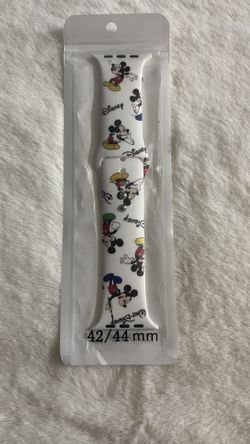 42mm/44mm Mickey Printed Rubber Sport Silicone Watch Strap Bands