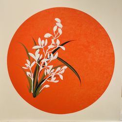 Hand-painted orchid