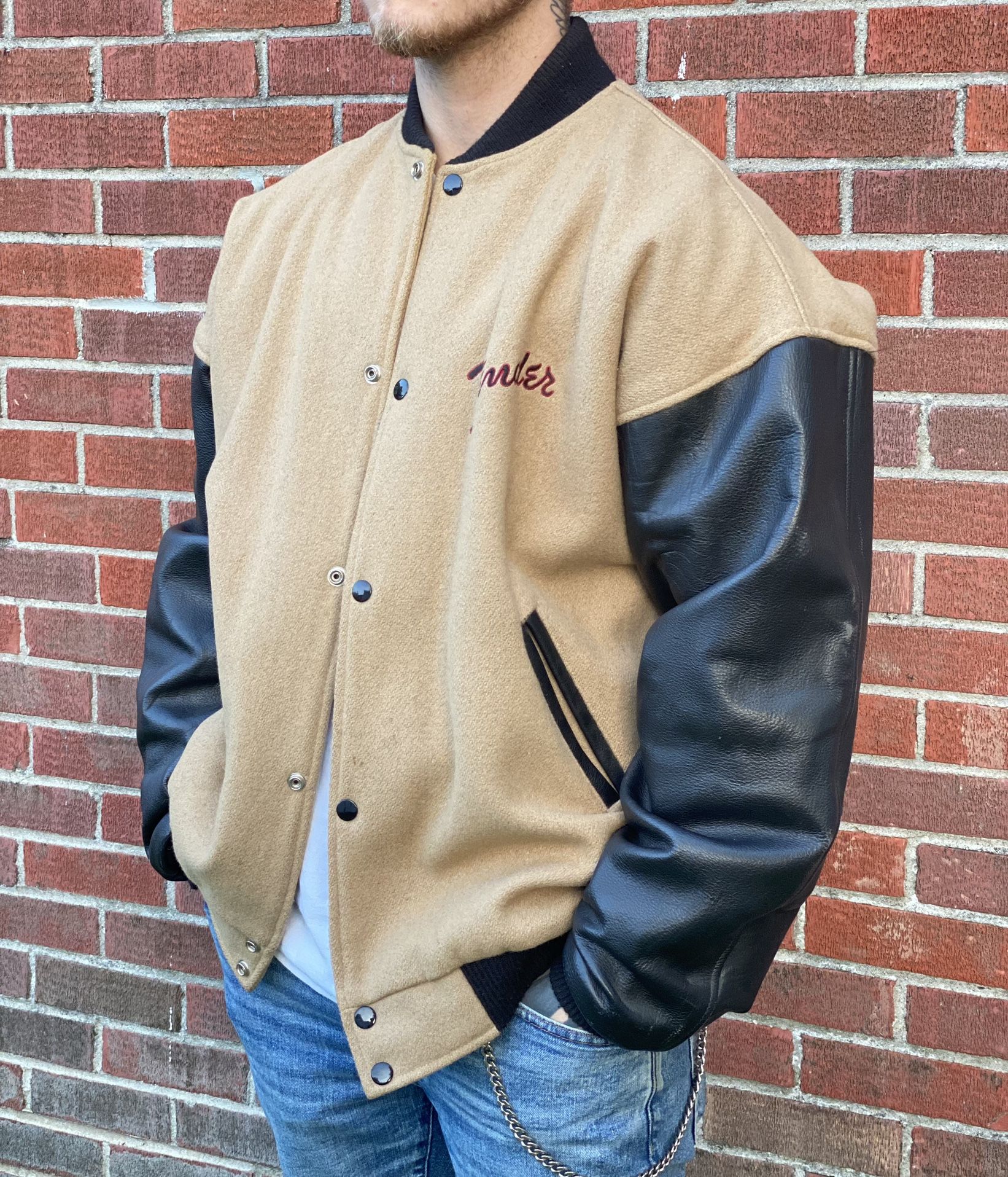 RARE Vintage Fender Guitar Varsity Jacket | Size Large