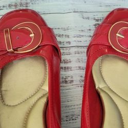 Red Red Flats Size 10