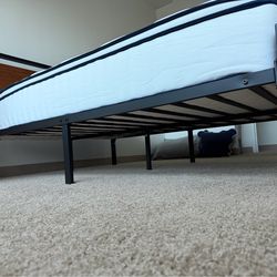 Full Size Platform Bed Frame w/ Wooden Headboard (mattress separate)