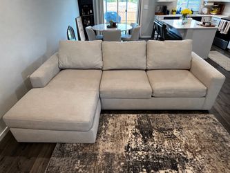 Cream Sofa Sectional with Chaise - Great Condition!