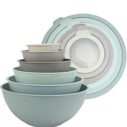 Brand New 12-piece Nesting Mixing Bowl Set With Lids
