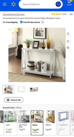 Nice white wood console table