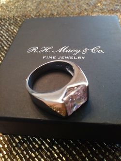 Ring size 11 925 silver stamped Sapphire