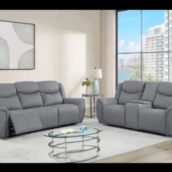 Reclining Sofa And Loveseat Couch Set With FREE RUG 