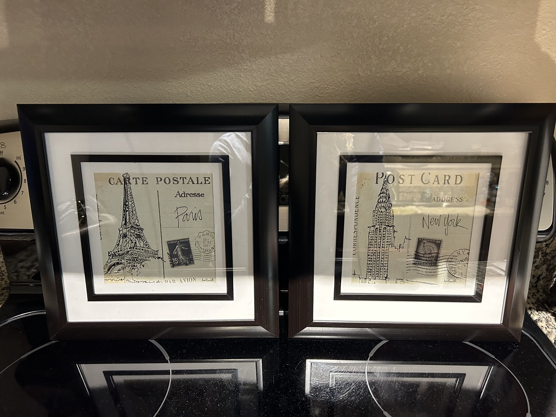New York And Paris Print Framed Art