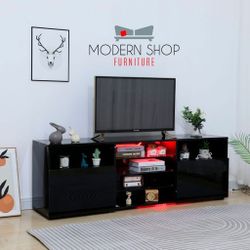 TV STAND  ( HIGH GLOSS AND LEDD LIGHTS)