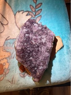 Large uncut amethyst crystal
